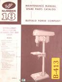 Buffalo Forge-Buffalo No. 18, Drill Maintenance & Spare Parts Manual Year (1968)-No. 18-01